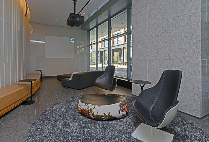 Comfortable lobby seating area