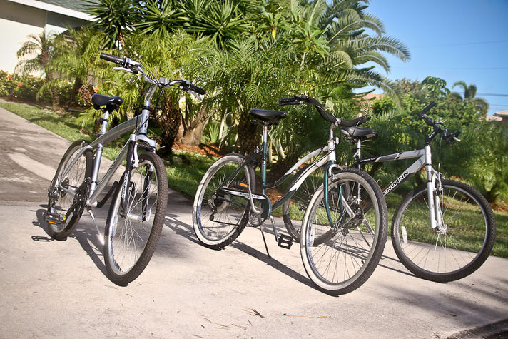 Bikes are available for guests.