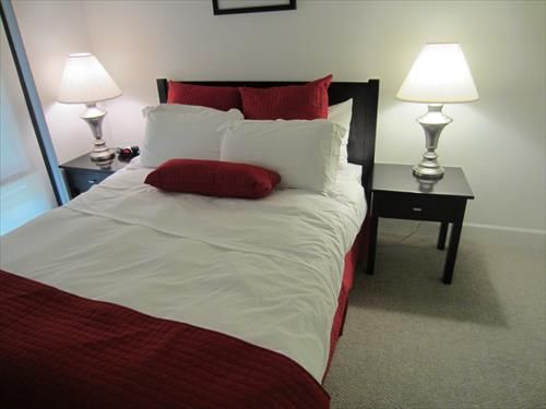 Private bedroom with queen size bed and large closet