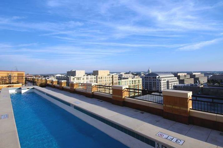 2 lane lap pool with city views