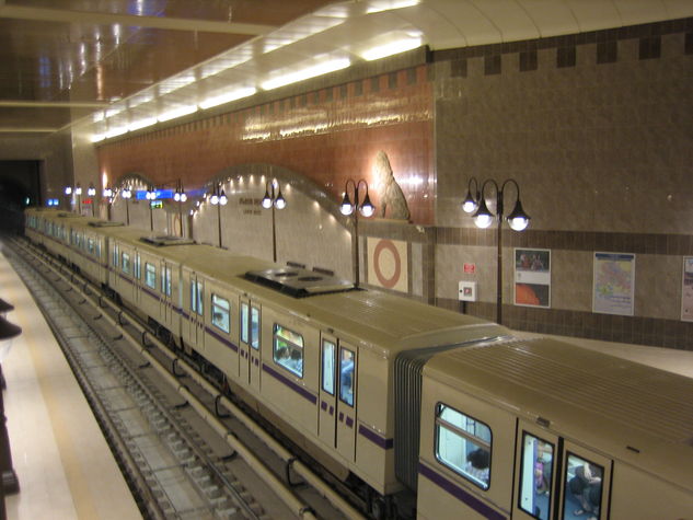 Metro station &quot;Lion's bridge&quot;.
