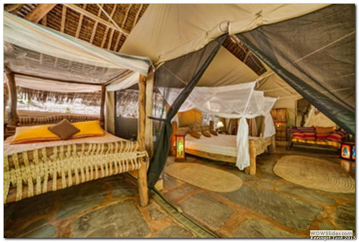 Inside the tent