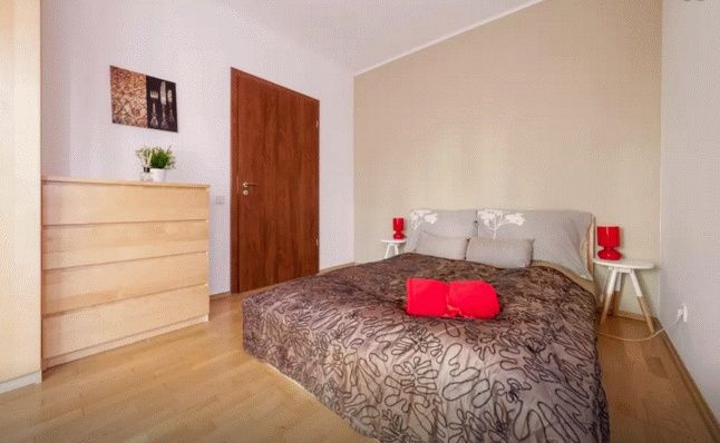 Bedroom with cupboard and chest of drawers
