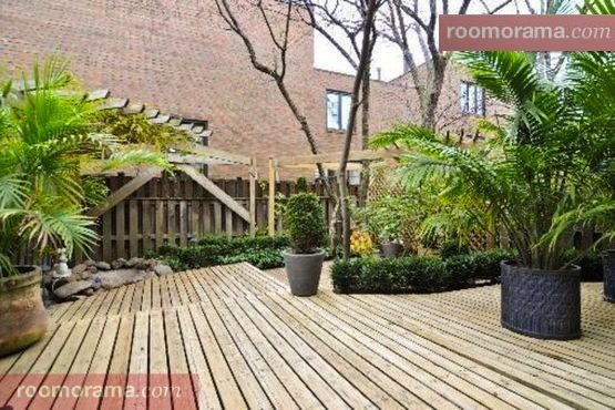 Great private backyard for family dinners and to enjoy Chicago summer evening