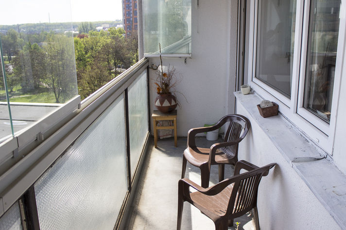Balcony with a decent Prague view