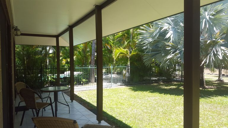 view to pool area