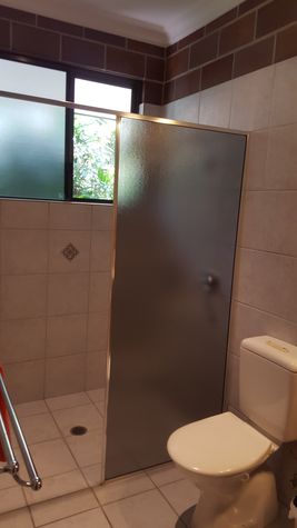 spacious shower
