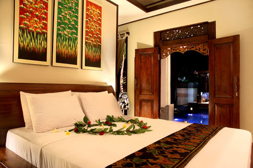 Bedroom downstairs at night