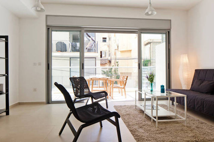Living room with balcony