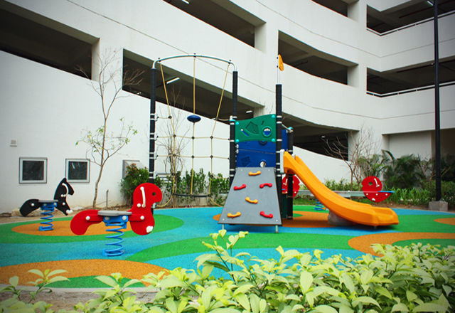 ASIDE FROM playing in the water, kids can also enjoy the outdoors in the children’s play area